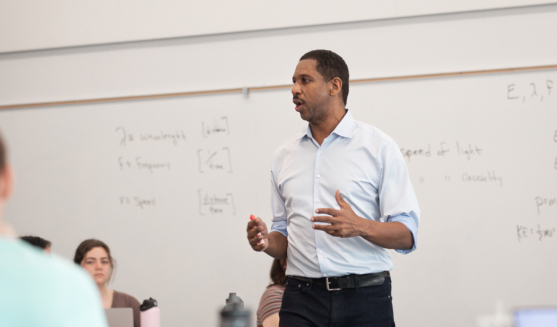 Dr. Hakeem Oluseyi teaching in a classroom