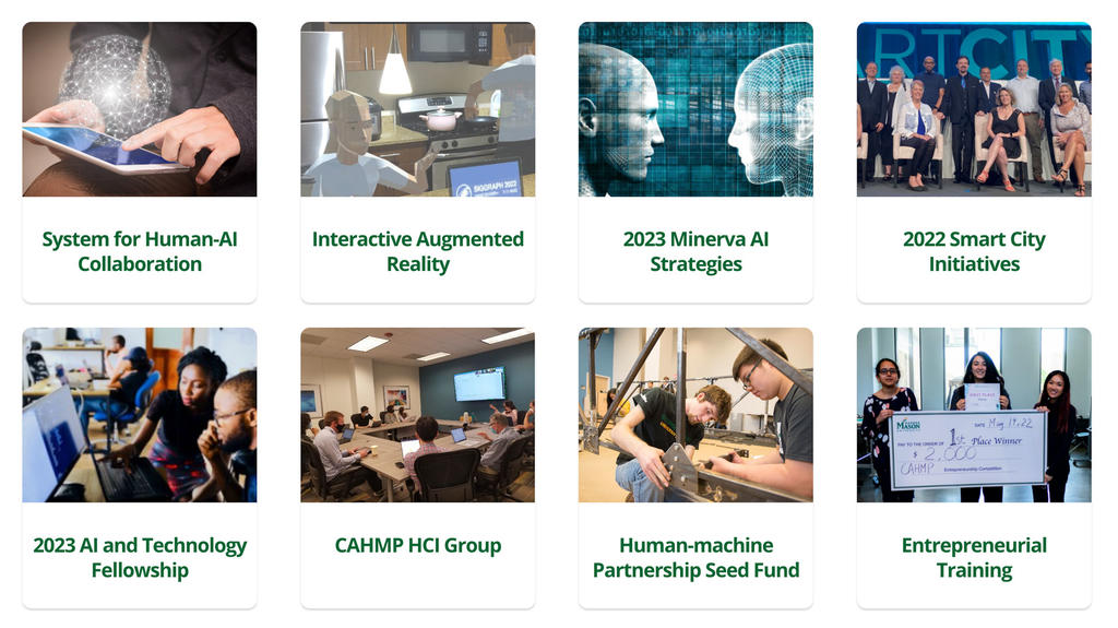 The mission of the Center for Advancing Human-Machine Partnerships (CAHMP) is to transform social anxiety into social resonance by pursuing convergent research on how to restructure and optimize reciprocal relationships between humans and assistive computing systems.